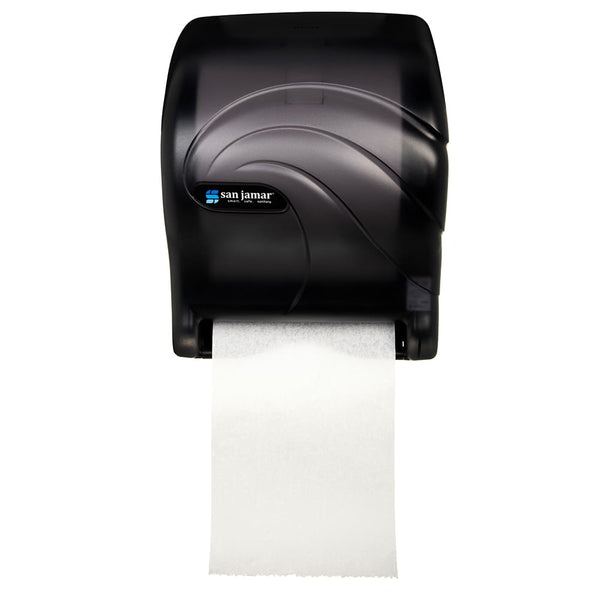 DISPENSADOR DE PAPEL TOALLA AUTO-CORTE OCEANS, NEGRO PERLA, SAN JAMAR No. T8090TBK.