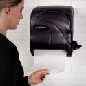 DISPENSADOR DE PAPEL TOALLA CON PALANCA OCEANS, NEGRO PERLA, SAN JAMAR No. T990TBK.