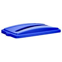 '-TAPA PLASTICA PARA BASURERO RECTANGULAR AZUL, CONTINENTAL 7317BL.