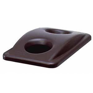 '-TAPA PLASTICA PARA BASURERO RECTANGULAR CHOCOLATE; RUBBERMAID No.FG269288BRN.