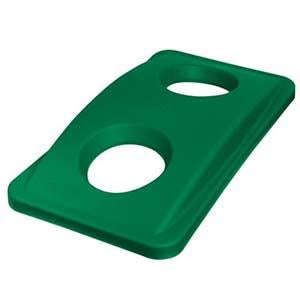 '-TAPA PLASTICA PARA BASURERO RECTANGULAR VERDE; RUBBERMAID No.FG269288GRN.