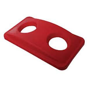 '-TAPA PLASTICA PARA BASURERO RECTANGULAR ROJA; RUBBERMAID No.FG269288RED.