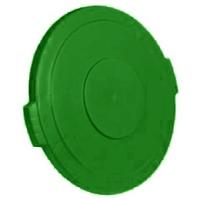 '-TAPA PLASTICA PLANA PARA BASURERO 55 GL. VERDE, CARLISLE No. 34105609.