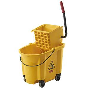 CUBO PLASTICO CON EXPRIMIDOR DE 33 LITROS AMARILLO TRUST No. 5226YEL.