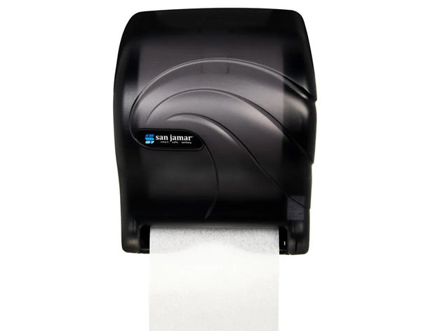 DISPENSADOR DE PAPEL TOALLA AUTO-CORTE OCEANS, NEGRO PERLA, SAN JAMAR No. T8090TBK.