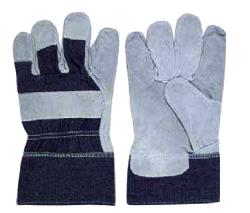 GUANTES CORTOS LIVIANOS DE CUERO/LONA BEST VALUE No. H19101, EN PAR.