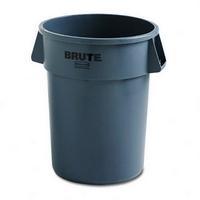 '-BASURERO PLASTICO DE 32 GL. SIN TAPA GRIS, BRUTE RUBBERMAID No. FG263200GRAY.