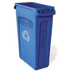 '-BASURERO PLASTICO RECTANGULAR 23 GALONES, AZUL, SLIM JIM RUBBERMAID No. FG354007BLUE.