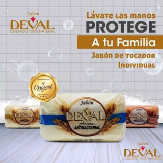 Jabón Deval Avena Antibacterial, Empacado Individualmente, Barra 110 Gramos.